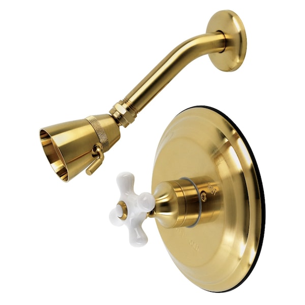 Shower Faucet, 2, Wall Mount, Brushed Brass